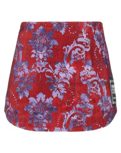 Versace Jeans Couture Woman Mini Skirt Red Size 4 Cotton