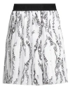 Versace Jeans Couture Chain Couture-print Pleated Skirt In White