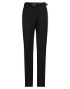 Versace Jeans Couture Tailored Viscose Trousers Featuring Belt In Black