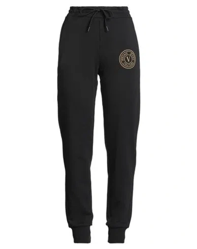 Versace Jeans Couture Woman Pants Black Size L Cotton In Animal Print