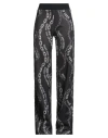 Versace Jeans Couture Chain-print Flared Trousers In Black