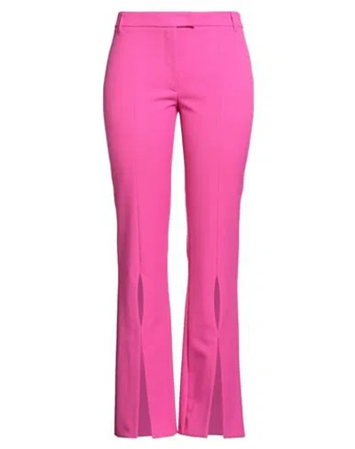 Versace Jeans Couture Woman Pants Fuchsia Size 10 Polyester, Viscose, Elastane