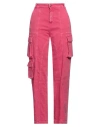 Versace Jeans Couture Woman Pants Fuchsia Size 8 Cotton, Elastane In Pink