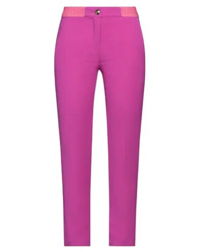 Versace Jeans Couture Woman Pants Fuchsia Size 10 Polyester In Pink