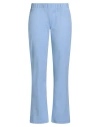 Versace Jeans Couture Woman Pants Light Blue Size 10 Cotton, Elastane