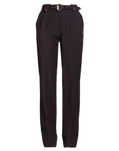 Versace Jeans Couture Woman Pants Plum Size 8 Viscose, Polyamide, Elastane In Brown
