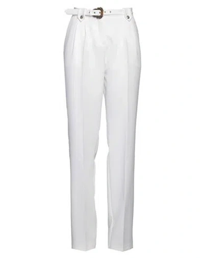 Versace Jeans Couture Woman Pants White Size 8 Polyester, Elastane