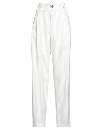 Versace Jeans Couture Woman Pants White Size 8 Polyester, Viscose, Elastane