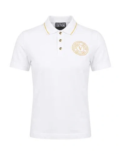 Versace Jeans Couture Woman Polo Shirt White Size Xxs Cotton