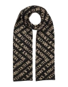Versace Jeans Couture Woman Scarf Black Size - Wool, Acrylic, Viscose, Polyamide, Metallic Fiber In Black
