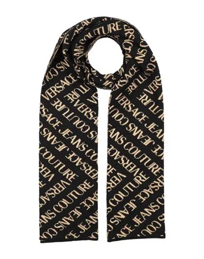 Versace Jeans Couture Woman Scarf Black Size - Wool, Acrylic, Viscose, Polyamide, Metallic Fiber