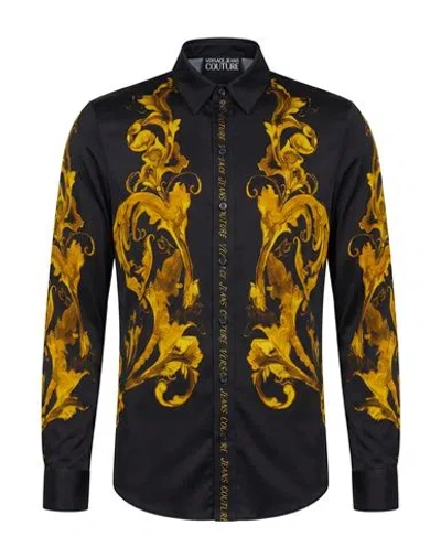 Versace Jeans Couture Woman Shirt Black Size 0 Viscose, Elastane In Multi