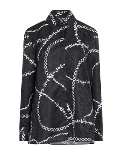 Versace Jeans Couture Woman Shirt Black Size 10 Polyester