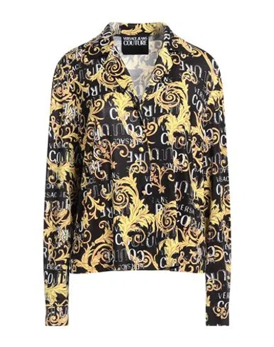 Versace Jeans Couture Woman Shirt Black Size 6 Polyester, Elastane