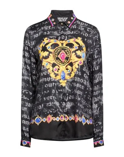 Versace Jeans Couture Woman Shirt Black Size 10 Viscose