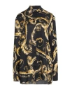Versace Jeans Couture Woman Shirt Black Size 12 Viscose In Black