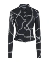 Versace Jeans Couture Woman Shirt Black Size 12 Viscose, Elastane In Black