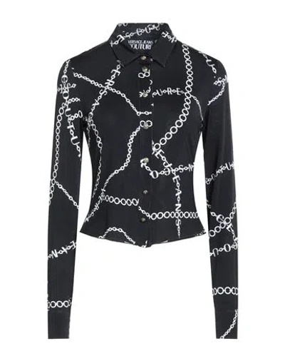 Versace Jeans Couture Woman Shirt Black Size 12 Viscose, Elastane
