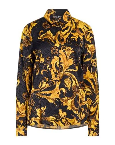 Versace Jeans Couture Woman Shirt Black Size 12 Viscose In Multi