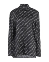 Versace Jeans Couture Woman Shirt Black Size 14 Polyester In Black