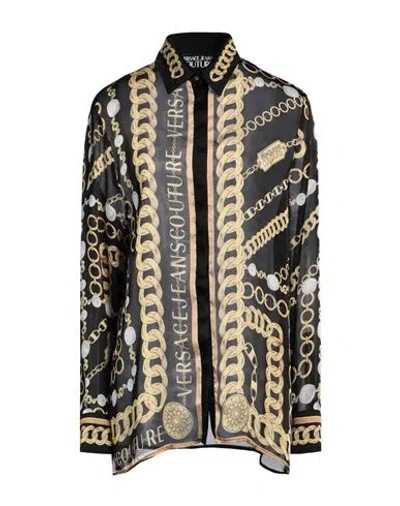 Versace Jeans Couture Woman Shirt Black Size 12 Polyester