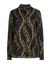Versace Jeans Couture Woman Shirt Black Size 14 Viscose In Black