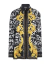 Versace Jeans Couture Logo Couture Print Blouse In Black