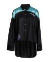 Versace Jeans Couture Woman Shirt Black Size 4 Polyester In Black