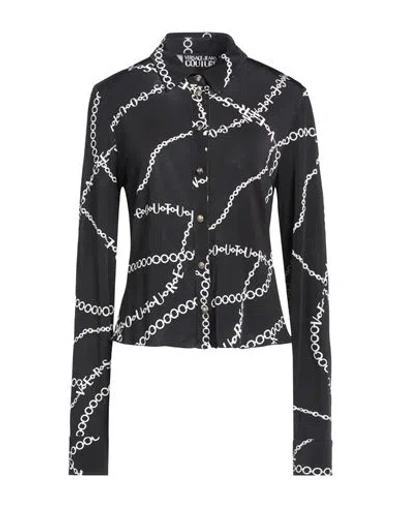 Versace Jeans Couture Woman Shirt Black Size 8 Viscose, Elastane