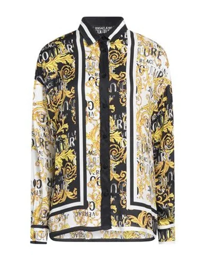 VERSACE JEANS COUTURE VERSACE JEANS COUTURE WOMAN SHIRT BLACK SIZE 8 VISCOSE