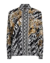 Versace Jeans Couture Brushed Logo-print Long-sleeve Shirt In Black
