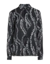Versace Jeans Couture Woman Shirt Black Size 8 Viscose In Black