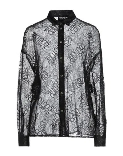 Versace Jeans Couture Woman Shirt Black Size 6 Viscose, Polyamide