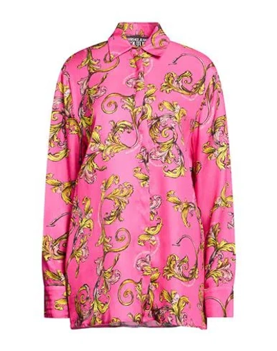Versace Jeans Couture Woman Shirt Fuchsia Size 4 Viscose In Pink