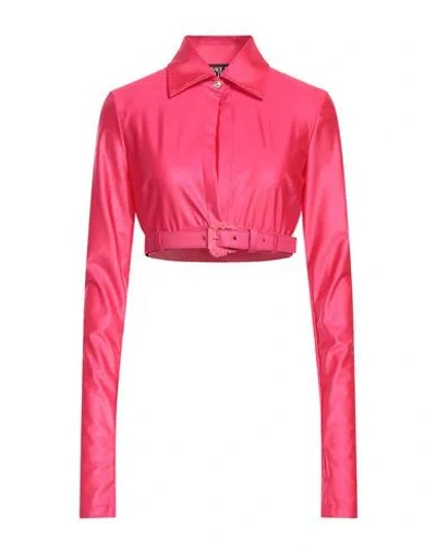Versace Jeans Couture Woman Shirt Fuchsia Size 8 Polyamide, Elastane In Pink