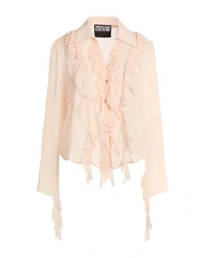 Versace Jeans Couture Woman Shirt Light Pink Size 12 Silk