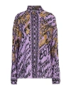 Versace Jeans Couture Woman Shirt Mauve Size 10 Viscose In Purple