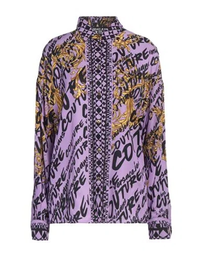 Versace Jeans Couture Woman Shirt Mauve Size 10 Viscose In Purple