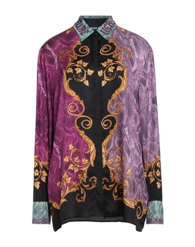 Versace Jeans Couture Woman Shirt Mauve Size 6 Viscose In Multi