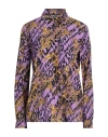 Versace Jeans Couture Woman Shirt Mauve Size 8 Viscose In Purple