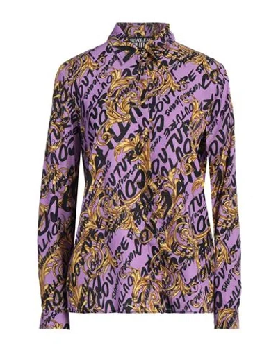 Versace Jeans Couture Woman Shirt Mauve Size 8 Viscose In Multi