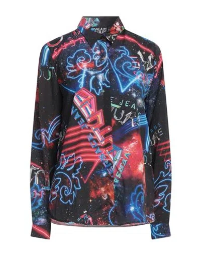 Versace Jeans Couture Woman Shirt Midnight Blue Size 4 Polyester