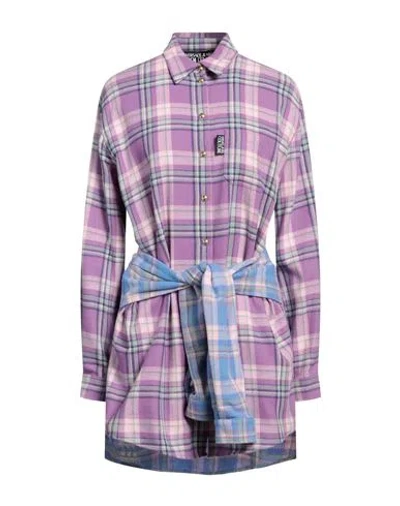 Versace Jeans Couture Woman Shirt Purple Size 4 Cotton