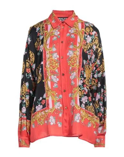 Versace Jeans Couture Woman Shirt Tomato Red Size 8 Viscose