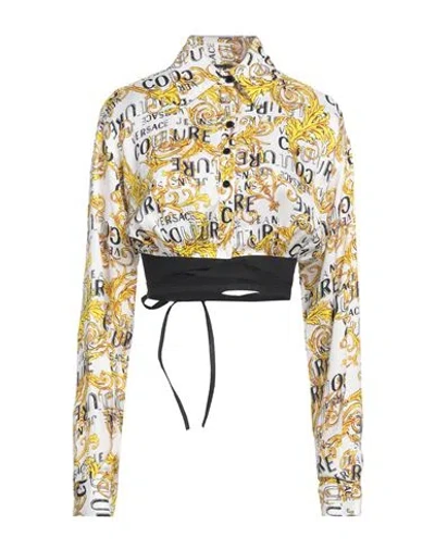Versace Jeans Couture Woman Shirt White Size 6 Viscose, Cotton