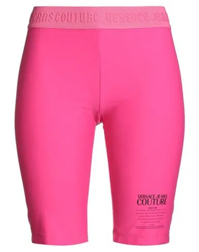 Versace Jeans Couture Woman Shorts & Bermuda Shorts Fuchsia Size 8 Polyamide, Elastane In Multi