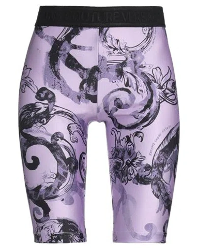 Versace Jeans Couture Baroccoflage-print Cycling Shorts In Purple