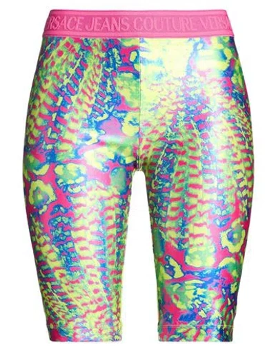 Versace Jeans Couture Woman Shorts & Bermuda Shorts Lime Green Size 4 Polyester, Elastane In Multi