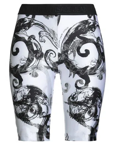 Versace Jeans Couture Woman Shorts & Bermuda Shorts White Size 12 Polyester, Elastane