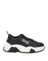 Versace Jeans Couture Woman Sneakers Black Size 11 Leather In Black